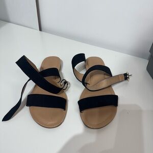 LOFT Black and Tan Women's Sandals